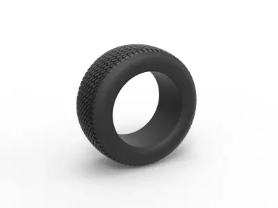 Tire of Dirt Modified stock car V7 Scale 1 to 25 3D print model
