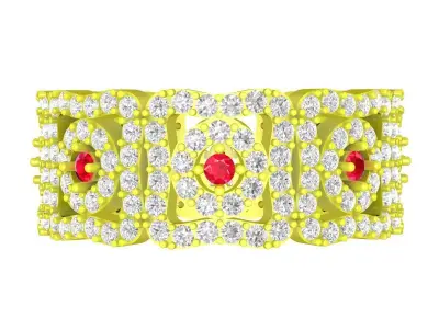 luxury diamond band ring for women 4948 3D print model