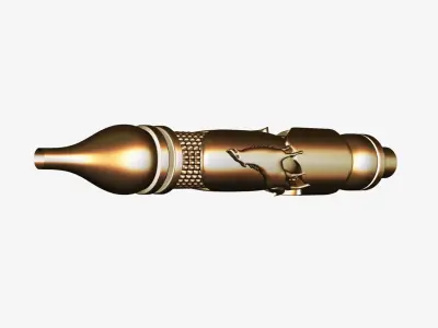 Carved hookah ornament for cnc 04 3D model