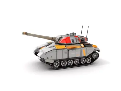 Futuristic Tank D Model Pack Low-poly 3D model from CGTrader