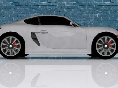 porsche cayman S Low-poly 3D model