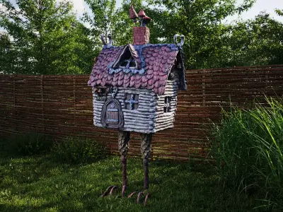 Garden Decor - Hut on Chicken Legs 3D model