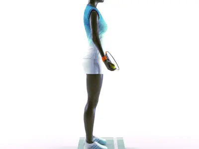 Tennis Woman Mannequin 3D model
