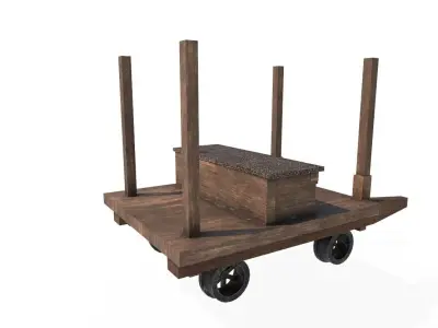 Trolley Asia Low-poly 3D model