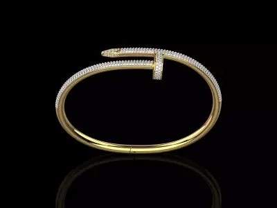 Juste un clou Bracelet 18 Size Full Diamonds N207 3D print model