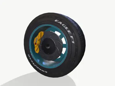 Rally wheel Eagle F1 Low-poly 3D model Low-poly