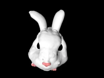 Snowball rabbit 3D model