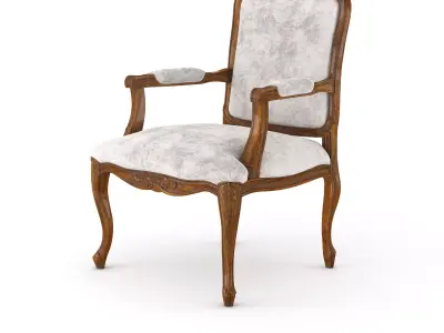 Lavish classic armchair by Modenese 3D model