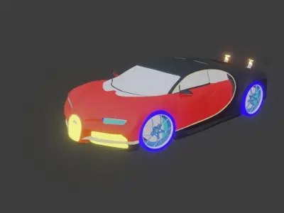 sports car bugatti 3D model