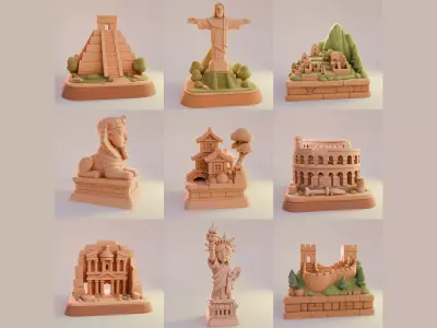 Decorative Miniatures 3D Model Collection