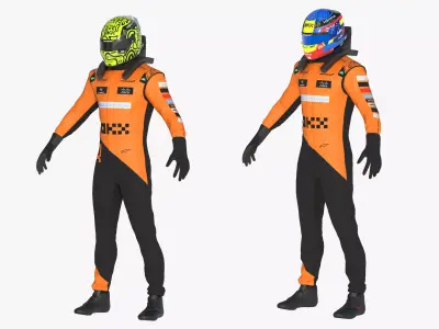 F1 McLaren Suit 2024 3D model