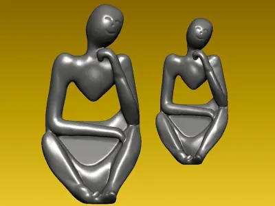 Artistic - decorative human sculpture - 3D print 3D print model