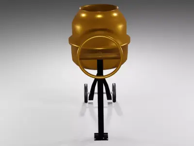 Concrete mixer Obj and Blend 3D model