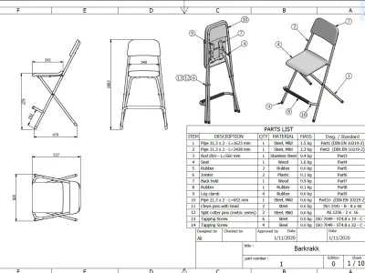 folding Chair 3D print model