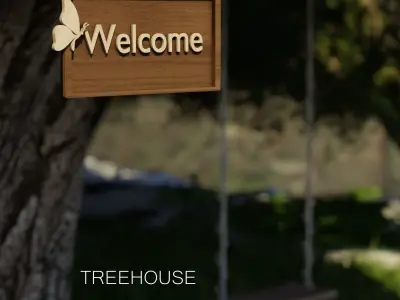 Treehouse - Blender Scene Free 3D model Free 3D model