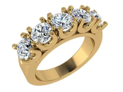 Round Diamond Band 3711 3D print model