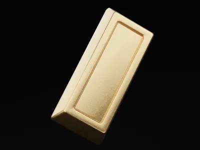 Golden Bar Low-poly 3D model