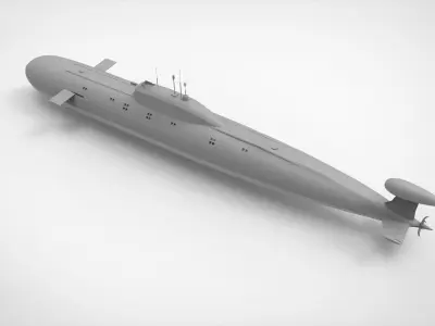 Akula-class submarine 3D model
