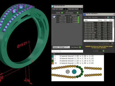  Diamond Ring Jewelry 3D print model purchase