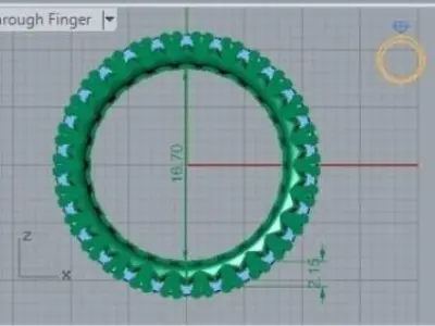 Pave Ring 232 3D print model