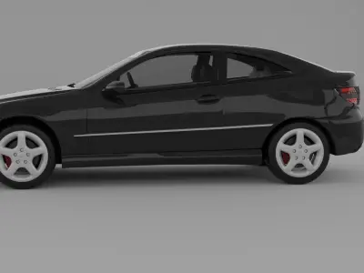 Mercedes Benz CLC200 lowpoly blender model Low-poly 3D model