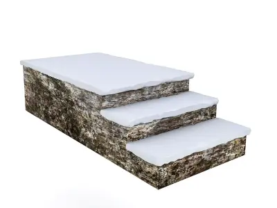 Old Stone Stairs Low-poly 3D model