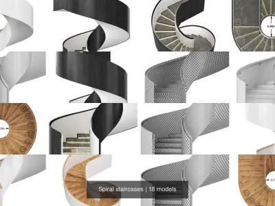 Spiral staircases 3D Model Pack