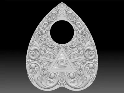 Planchette for Occult Art Nouveau Ouija Board 3D print model
