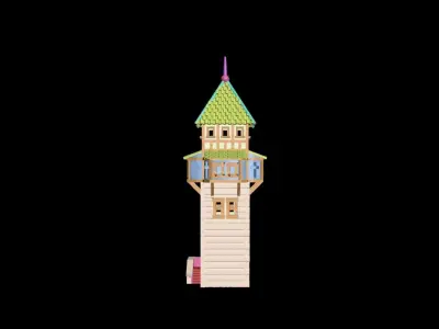 Medieval House 64 3D print model 3D model