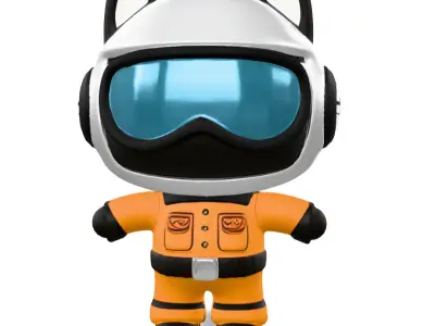 Astronaut Cat Character 3D model