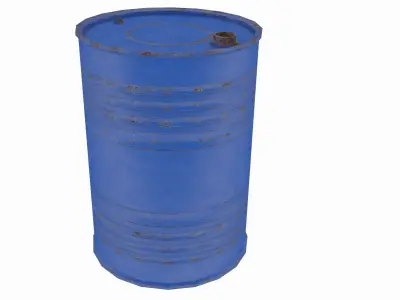 Engine Oil Barrel Low-poly 3D model