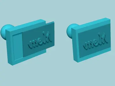 Stamp 53 Word Mom - Fondant Decoration Maker Toy 3D print model