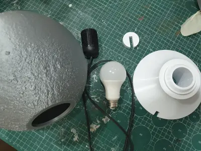 Planet Lamp -- Moon -- 3D Print Ready STL Files 3D print model