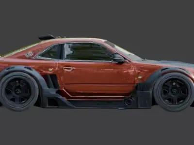 High-Performance Street car 3D Model Low-poly 3D model