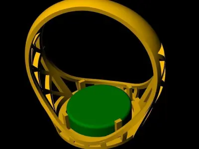 Crown Gold Ring - 0033 3D print model