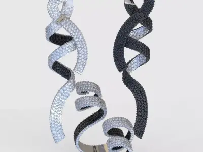 Ring and Earring Set 3D printable model 0094 3D Model Pack