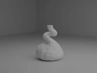 Organic Twisted Vase  Modern Sculptural Design  3D print model