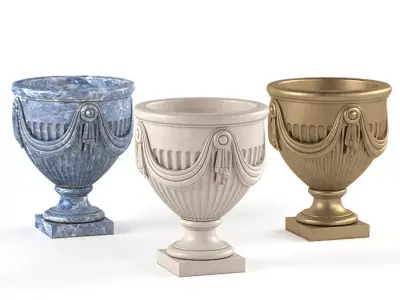 Ornamental flowerpot Classic outdoor vase 3D model