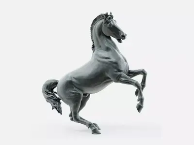 A rearing horse 3D model