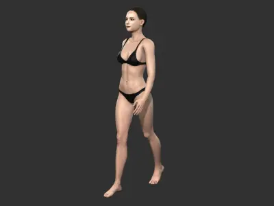 Game character Woman Low-poly 3D model purchase