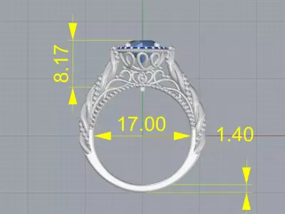 Verragio ring 3D print model