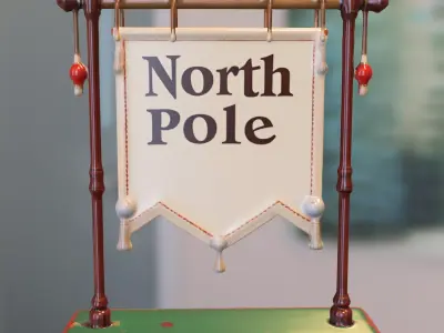 North Pole Sign 3D model