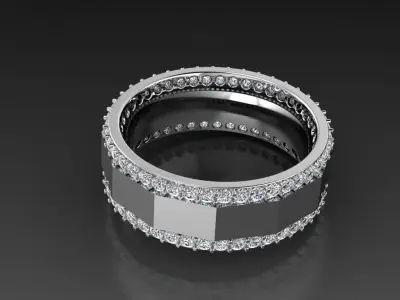Diamond Jewelry Ring 3D print model 3D print model