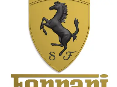 Ferrari Logo 02 3D print model