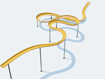 Water Slide Low-poly 3D model buy