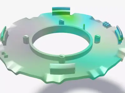 Hyundai sonata 2005 wheel hubcap printable 3D print model