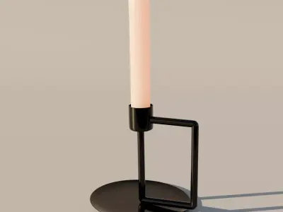 Minimalist Candlestick 3D Model   Low-poly 3D model