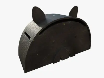 Pig Toy Box for Playing Equipments Child Room Leather Edition 3D model