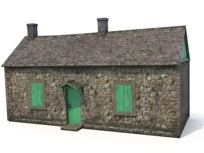 Old stone cottage 3D model