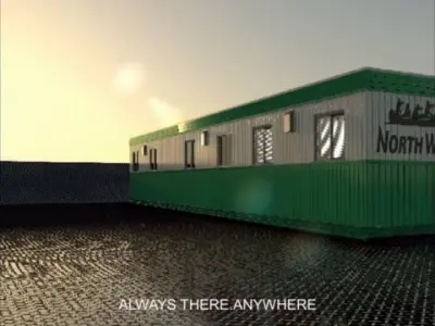 6 Peoples Dormer Wash Car Trailer Skidded  3D model